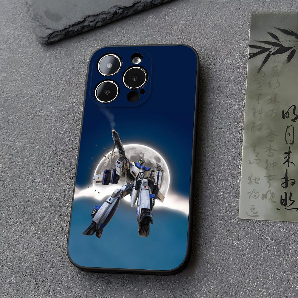 R-Robotech Robert Macross Phone Case Funda For Iphone 13 17 16 11 15ProMax 14 12 Pro Xs Max Mini Xr X 7 8 6 6s Plus Covers