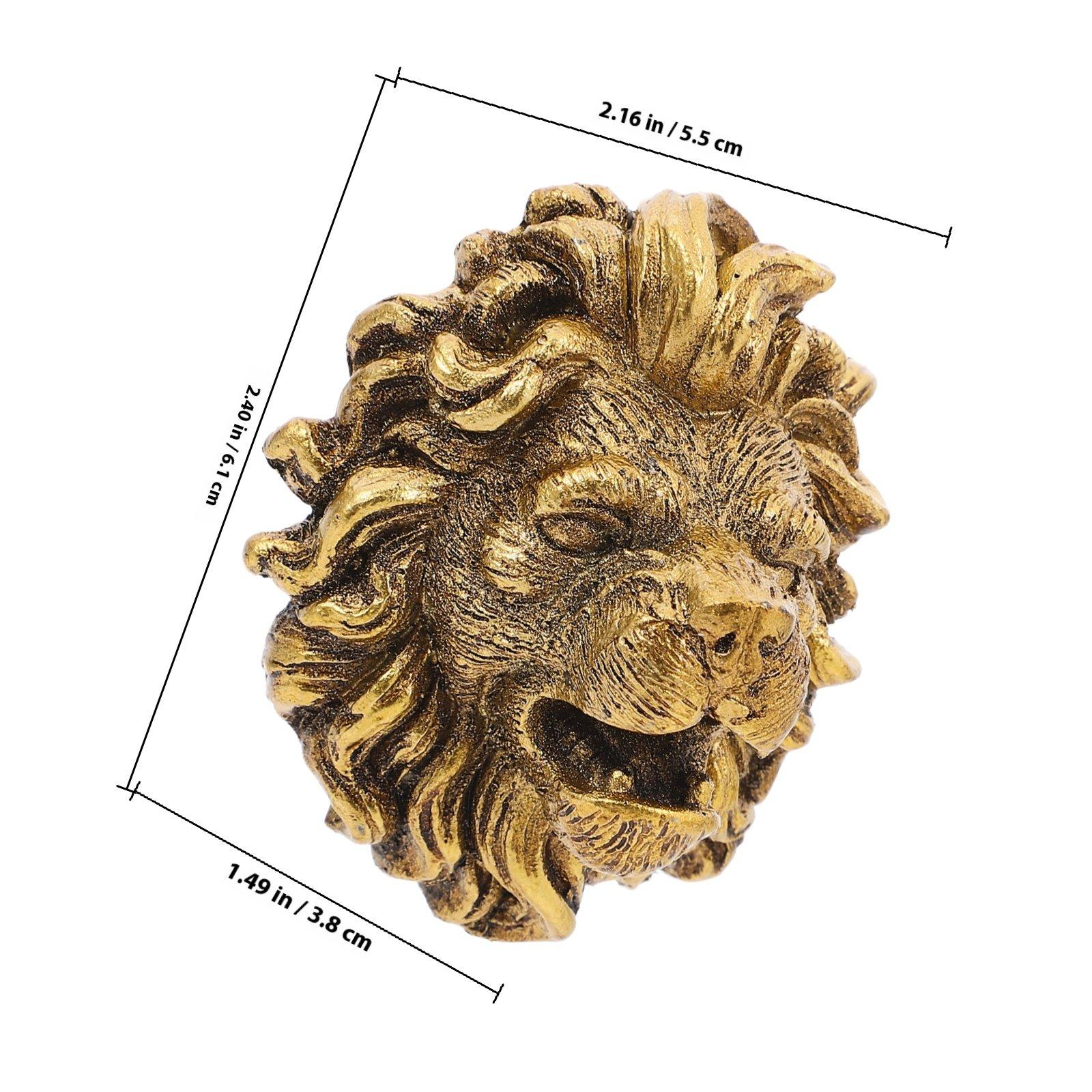 

Lion Head Wall Mounted Fountain Nozzle Resin Garden Water Feature Spitter Outdoor Decorative Pond Sprayer for Patio Backyard