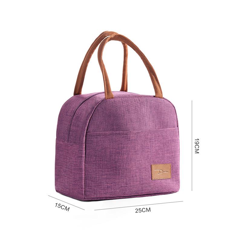 Thickened Insulated Round Lunch Bag - Portable, Large Capacity for Students and Outdoor Use