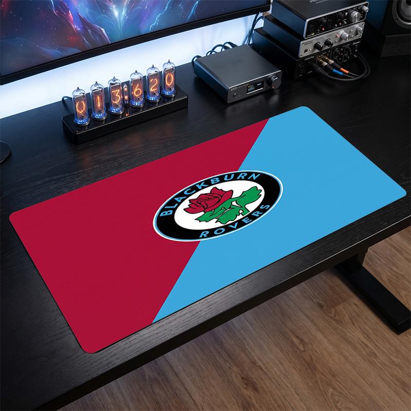 Tappetino per Mouse Grande Stampa Calcio Blackburn Rovers, Tappetino Esteso Antiscivolo per Scrivania da Gioco per Ufficio Casa