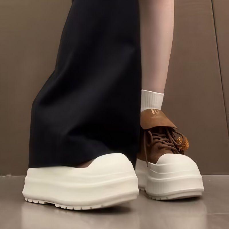 Thick-soled 22 New Lightweight Soft-soled Sports Board Shoes British Style Big Head Bread Shoes Student