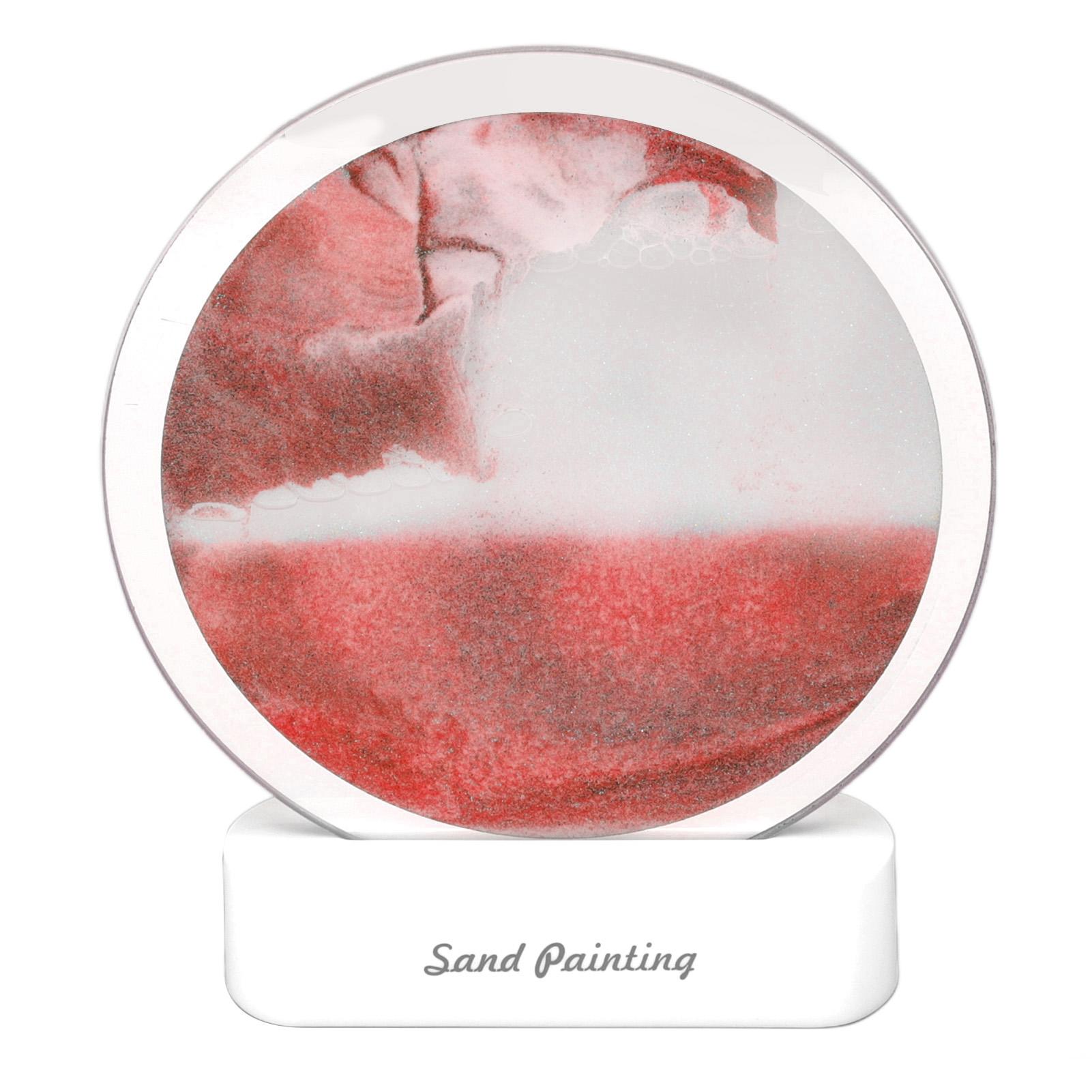 

Quicksand Painting Light USB Plug in Eye Protection Art Decoration Moving Sand Table Lamp for Bedroom Living Room Red красный