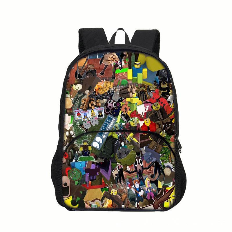 99 Nights In the Forest Children's Game-themed Backpack with Pockets 7330