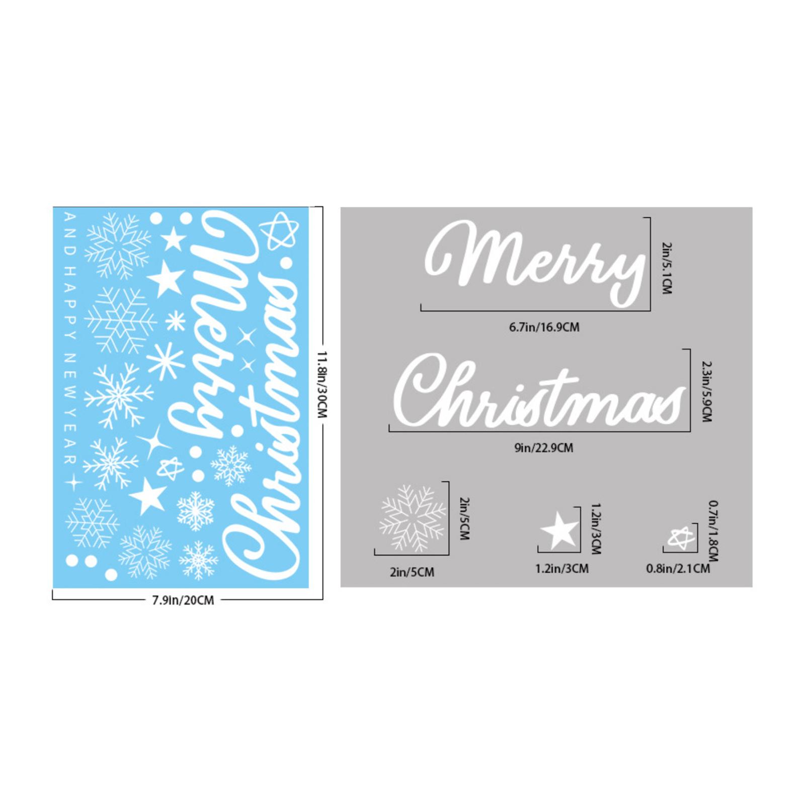 

Рождественские украшения Зимний снежный дом Статические наклейки Оформление витрины торгового центра Лось Елка Наклейки на окна One Size