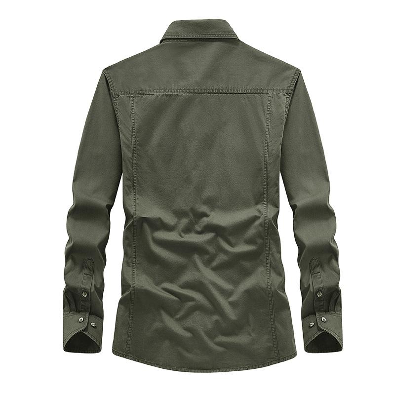 Summer Thin Long-sleeved Shirt for Men Pure Cotton Loose Casual Top Coat New Work Shirt