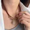 Retro Charm Necklace Trendy Pendant Neckchains Jewelry Women's Clavicular Chain for Daily Wear and Special Occasions
