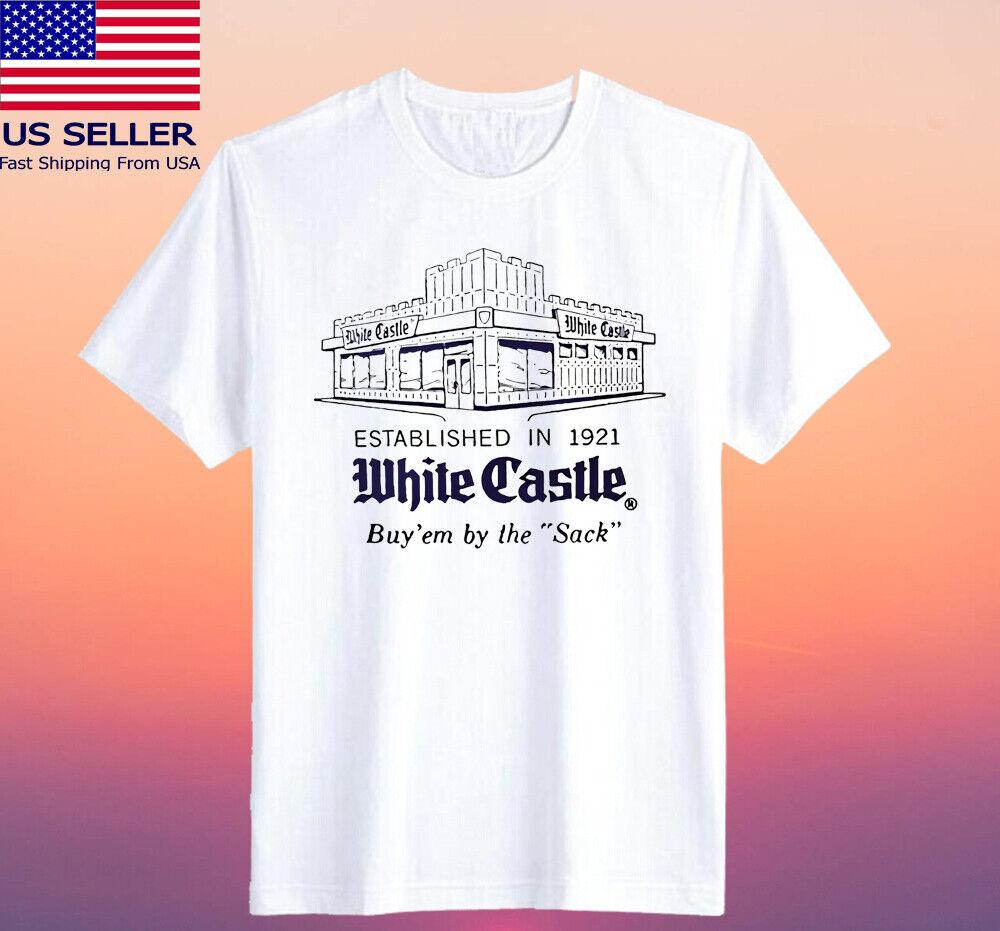 White Castle Hamburger est. 1921 Men s White T-shirt Size S-5XL Unisex T-Shirt S