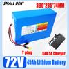 New 2024 72V 45Ah 35Ah 25Ah 15Ah21700 20S8P lithium battery pack with built-in BMS 0-3500W motor high-power rechargeable battery