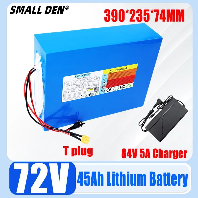 New 2024 72V 45Ah 35Ah 25Ah 15Ah21700 20S8P Lithium Battery Pack with Built-in BMS 0-3500W Motor High-power Rechargeable Battery