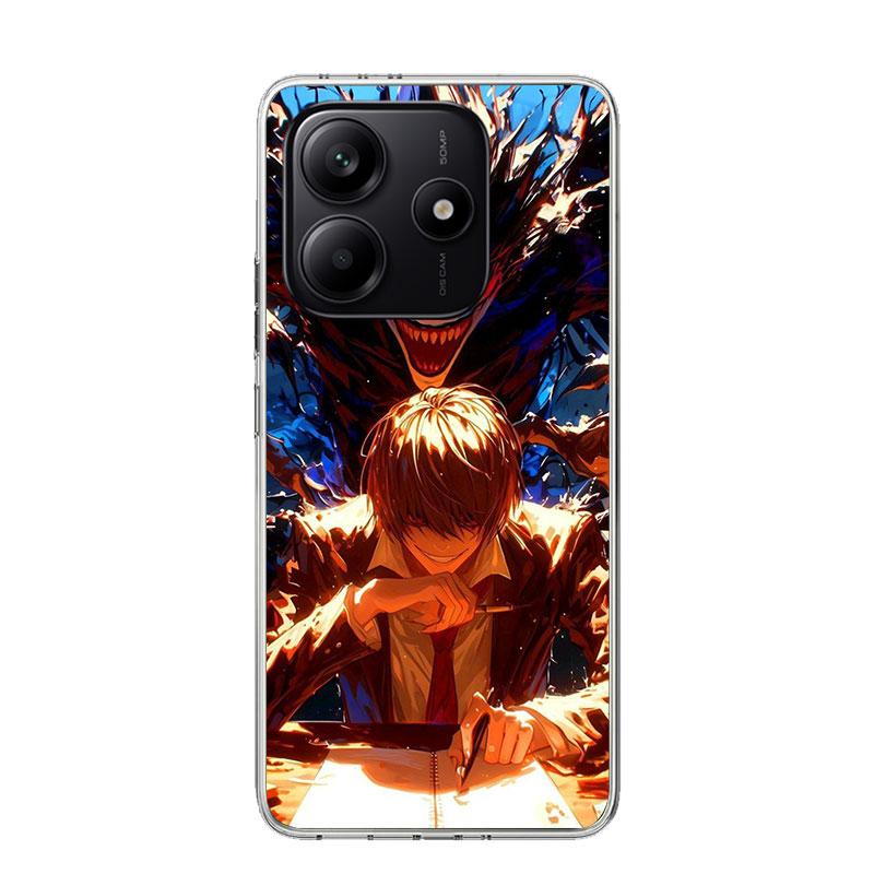 N-Note D-Death Yagami Light Handyhülle Für Xiaomi Redmi Note 13 14 15 Pro Plus 12S 12 14S 11S 11E 10 10S 11 11T 5G 4G Hülle Coqu