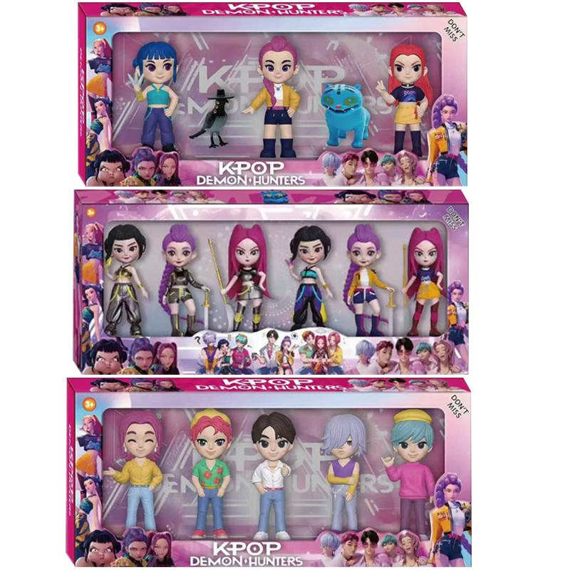 2026NEW Kpop Devil Hunter Rumi Zoe Mira Anime Polyvinyl Chloride Character Collection Desktop Trinkets Childrens New Year Gift
