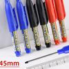 3Pcs Multi-Purpose 45mm Deep Drill Hole Long Nib Marker Pens Waterproof for Bathroom Woodworking Long Head Carpenter Pen
