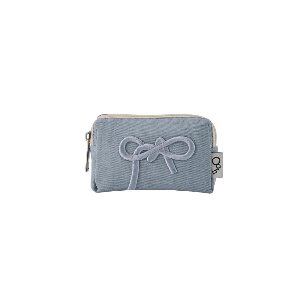 

Bowknot Bow Purse Korean Style Cosmetic Bag Square Sanitary Napkin Storage Bag Earphone синий