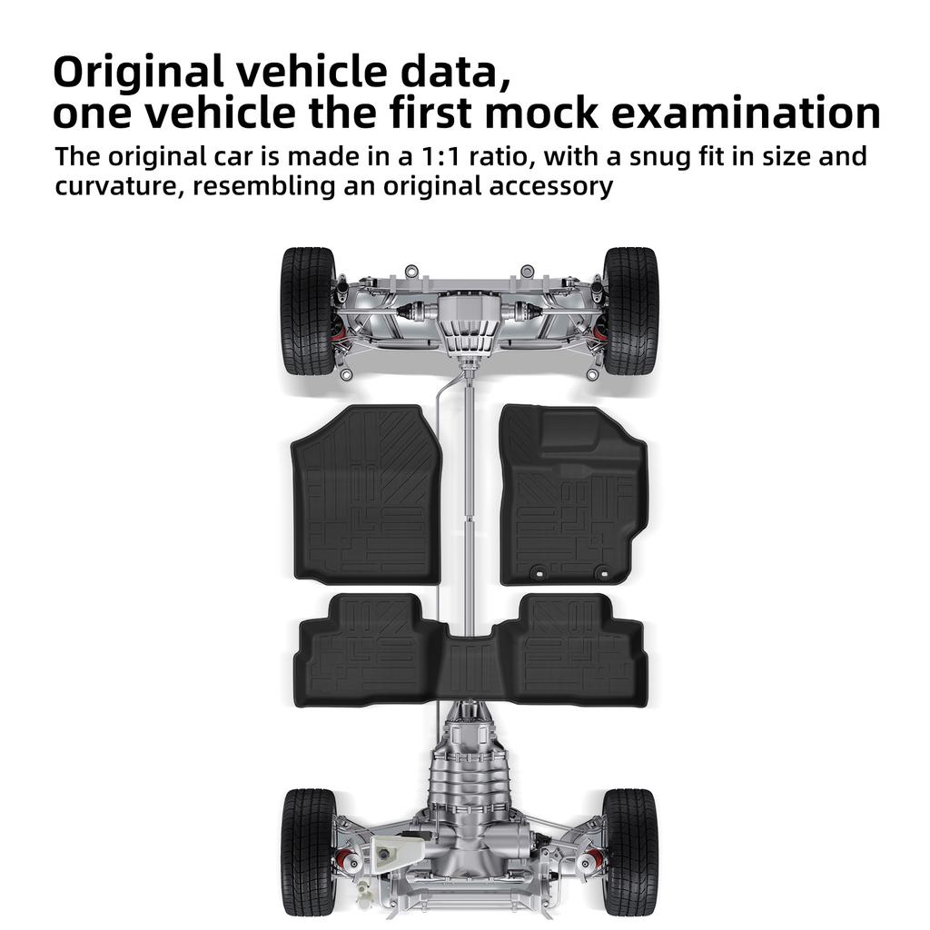 Smabee Right Drive for Toyota Yaris Ativ HEV (Vios Hybrid) 2025 2026 TPE 3D Car Floor Mats Trunk Pad Protective Accessories