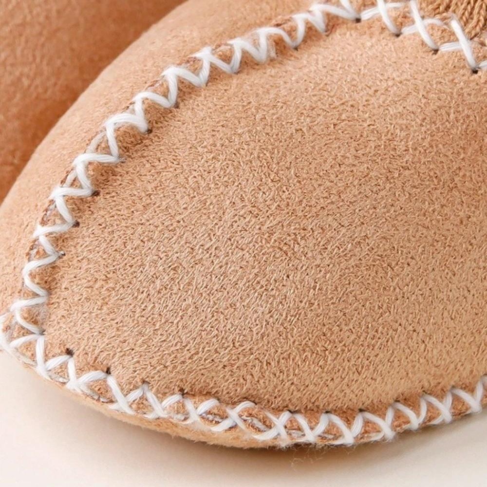 Thickened Baby Suede Leather Shoes Fleece-Lined Baby Winter Shoes 0-12 Months