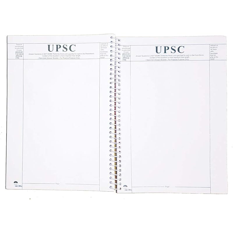 

Amblitz Upsc Mains Answer Sheet, Blank, Specimen - A4-200 Page - Pack Of 5 Regular