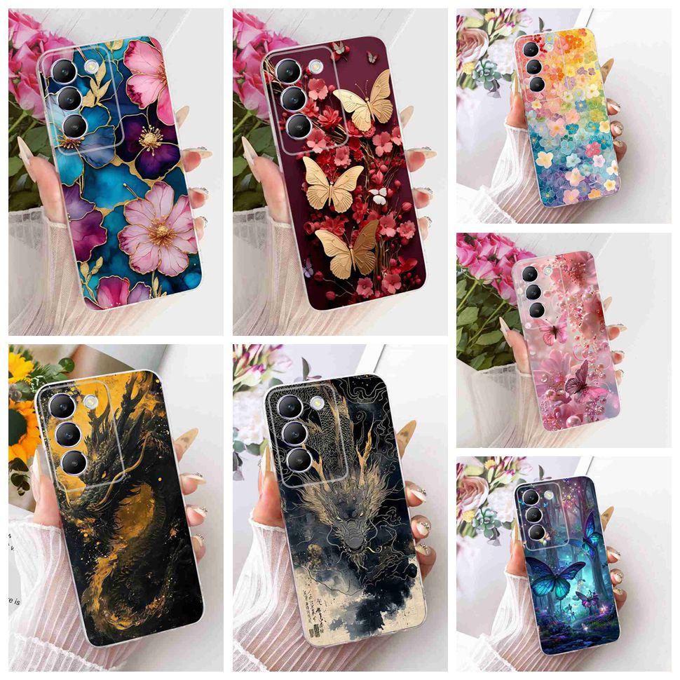For Vivo Y100 IDN 5G Case New Fashion Painted Cover Silicone Soft TPU Fundas For Vivo Y200e Y 200E 100 Phone Case Coque