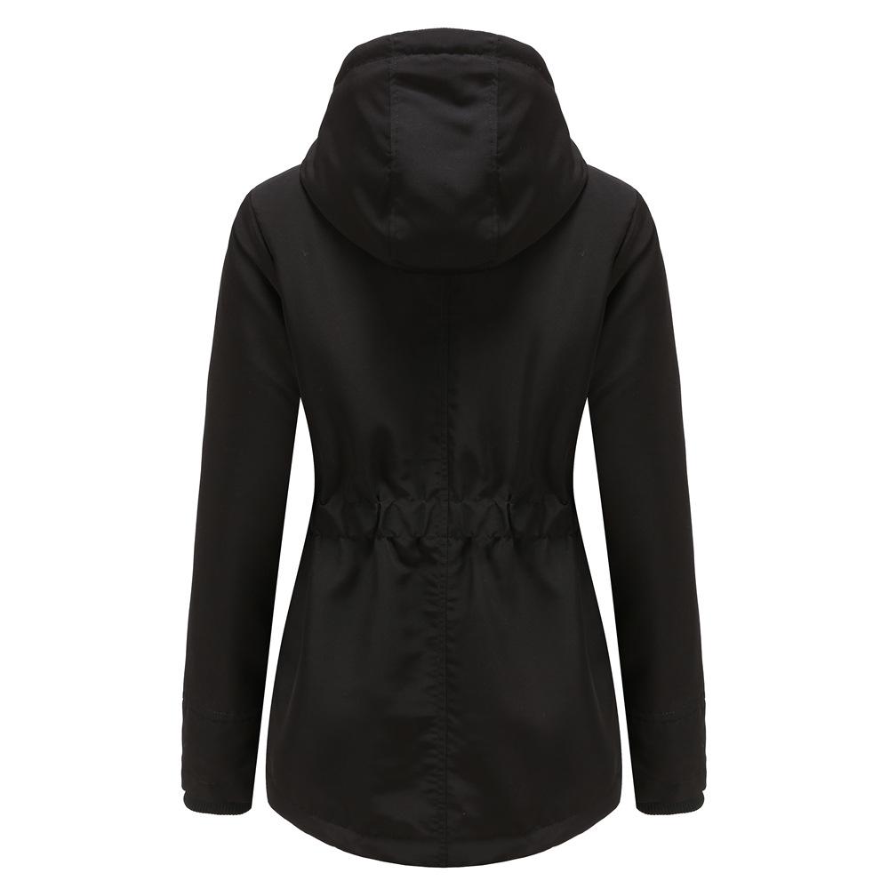 Parker Women's Hooded Lambswool Cotton Jacket - Fleece-lined, Autumn/Winter European Size Coat