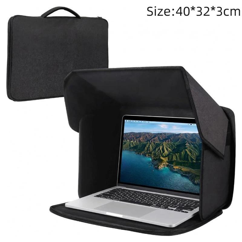 Tragbare faltbare Laptop-Sonnenblende Blendschutz Sichtschutz Haubenabdeckung für 11-16 Zoll Laptops Zuhause Außenbereich Arbeiten