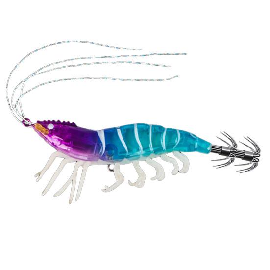 Luminous Shrimp Bait with Squid Jig Hook Realistic Bionic Artificial