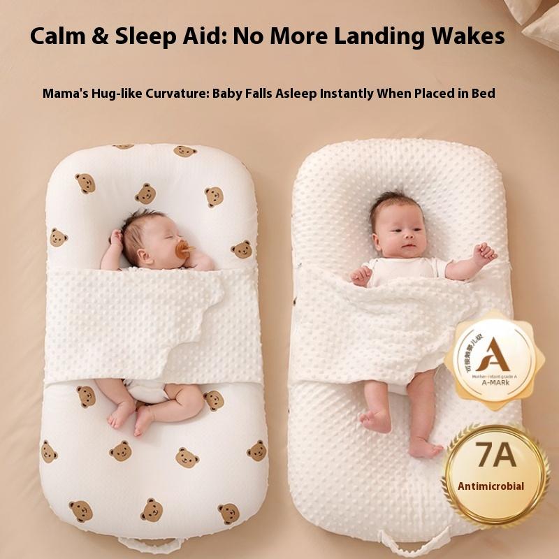 Bed In Bed Baby Newborn Anti-jump Spit Choking Milk Pressure Coax Sleep Nest Sleeping Pad Baby Landing Wake Up Artifact Soothes Go Out