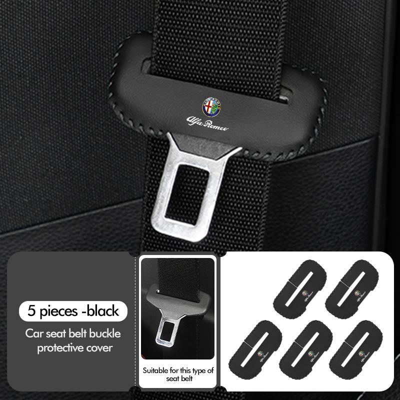ZFMNR1 Car Seatbelt Plug Protector Case Seat Belt Buckle Clip Cover For Alfa Romeo 159 Giulietta 156 147 Giulia Mito GT Stelvio Spider