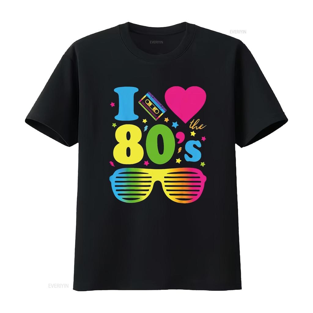 I Love The 80S Clothes For Women Party Funny T Shirt Vintage Washed Casual Slightly Soft Graphic Comfortable Breathable Unisex