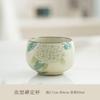Ru Kiln Ceramic Teapot Hand Grab Pot Kungfu Tea Set Small Teapot with Hydrangea Cup Home Use Fast Brewing