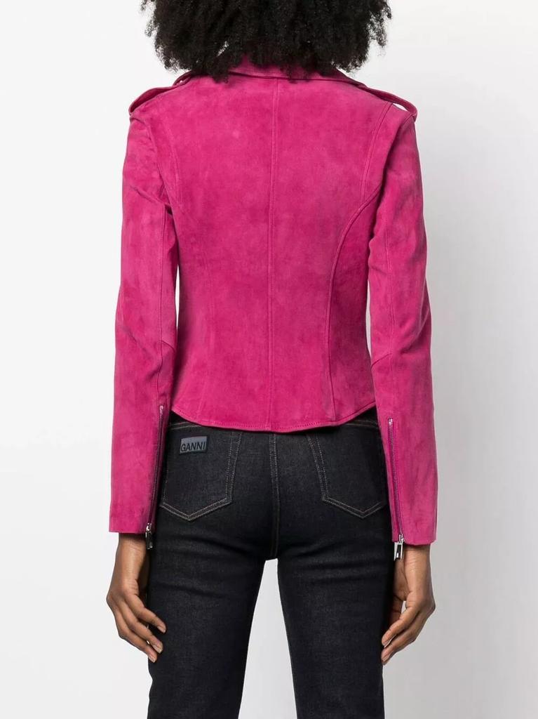 New Party Fashionable Pink Design Handmade Suede Women's Lambskin Jacket Leather