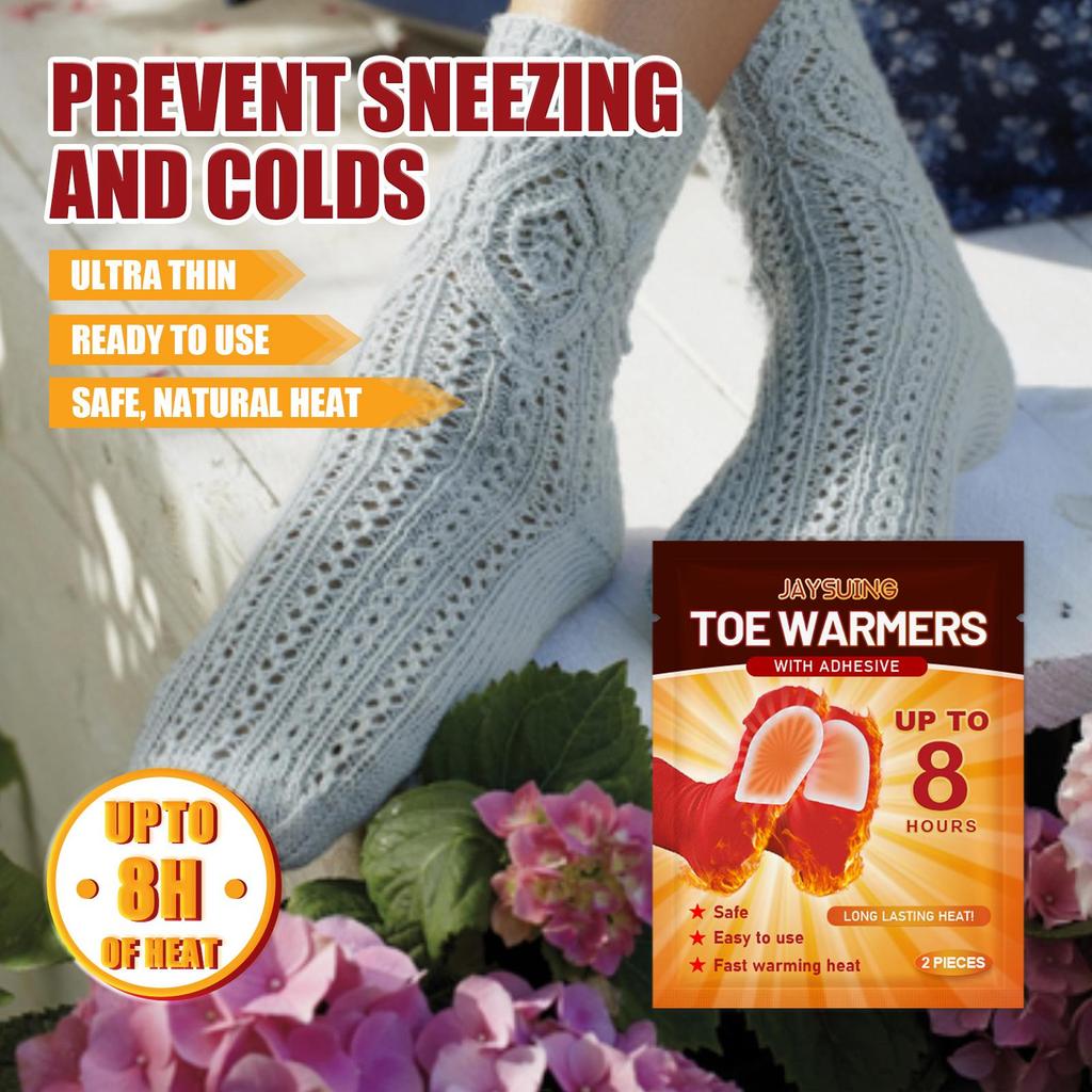 Jaysuing Foot Warmer (5 Pairs Per Box), Long-lasting Warmth for Winter, Portable Rapid Heating, Keeps Feet Warm, 10 Pieces