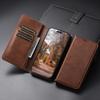 Plain Leather Card Holder Case for iPhone 18 Pro Max 17 Air 17E 16E 16 Pro 15 14 13 12 Mini 11 Magnetic Button Wallet Flip Cover