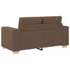 3 Piece Sofa Set In Brown 221 X 80 X 80 Cm Linen Blend Fabric
