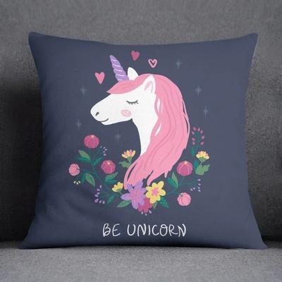 Cartoon Pink Unicorn Collection Pillow Gift Home Office Decor  Bedroom Sofa Car Cushion Cover Case,(1)
