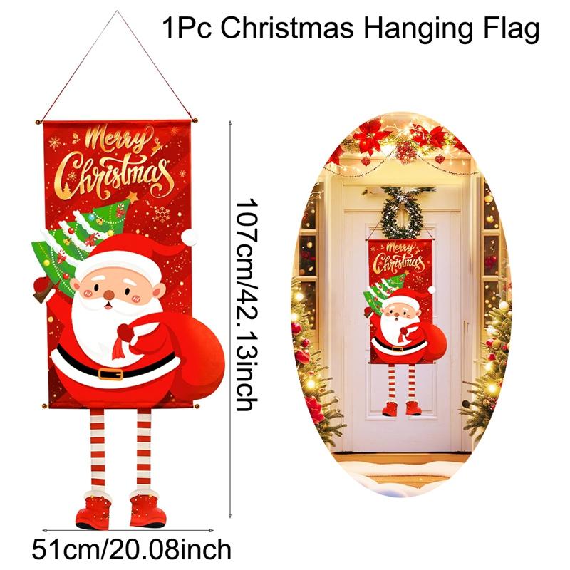 Christmas Hanging Flag Merry Christmas Decorations For Home 2026 Xmas Gifts Christmas Ornament Navidad Natal Noel New Year 2026