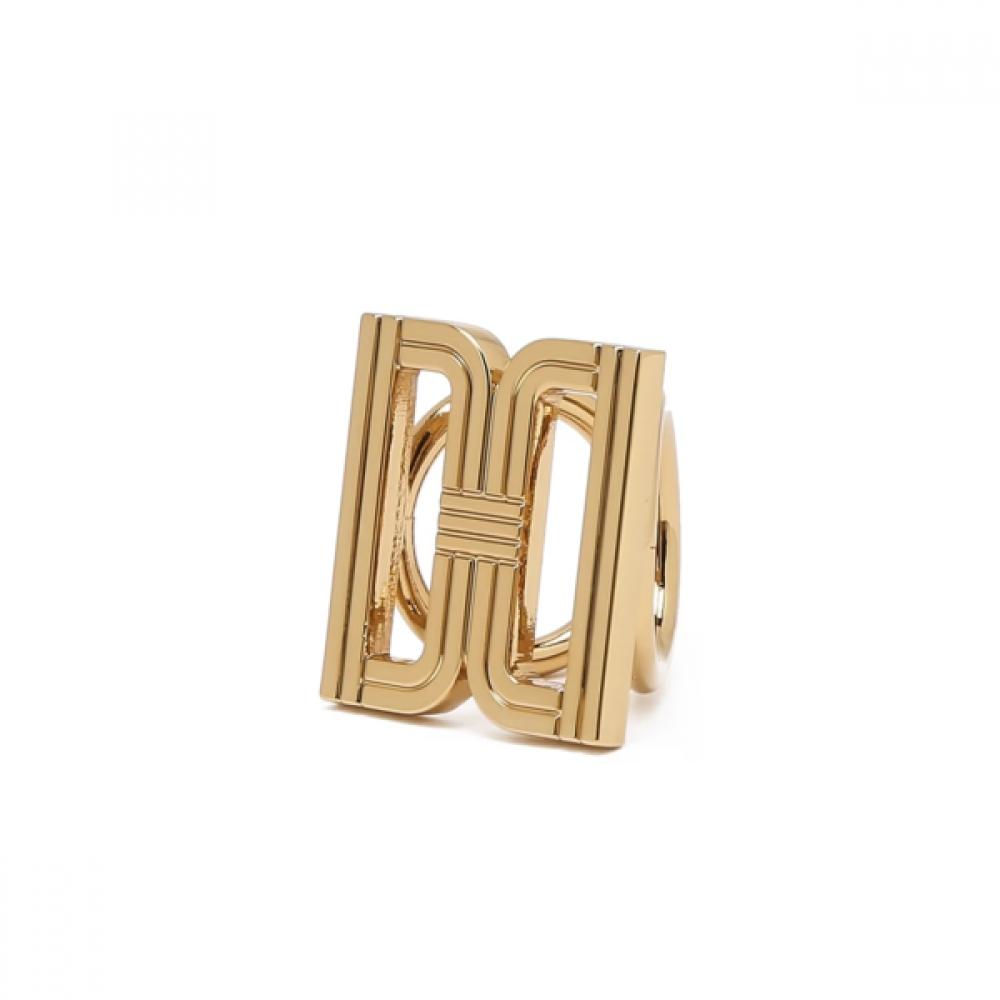 

Daks Black Gold Glossy Dd Logo Scarf Ring With Case Dcho6e012y1 Single option