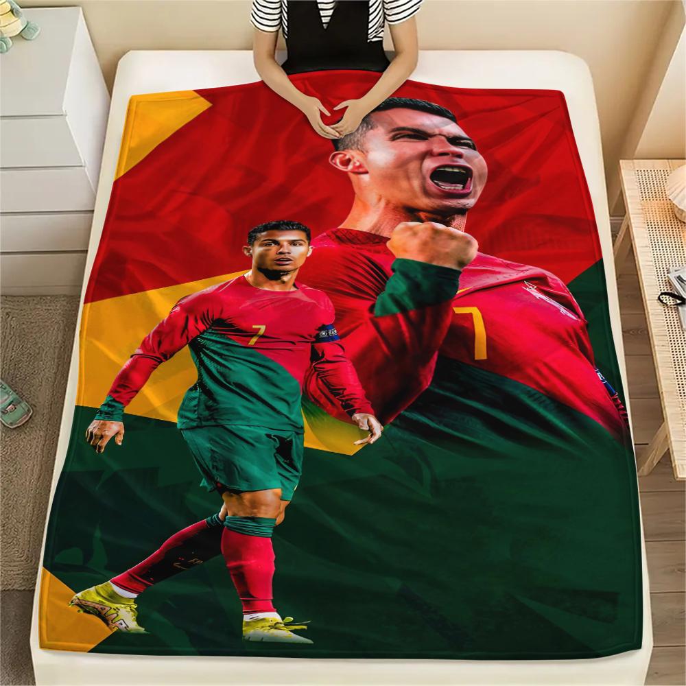 1PC CR7 Print Flannel Blanket, High Quality All Seasons, Home Decor, Warmth and Comfort, Perfect for Christmas Gifts