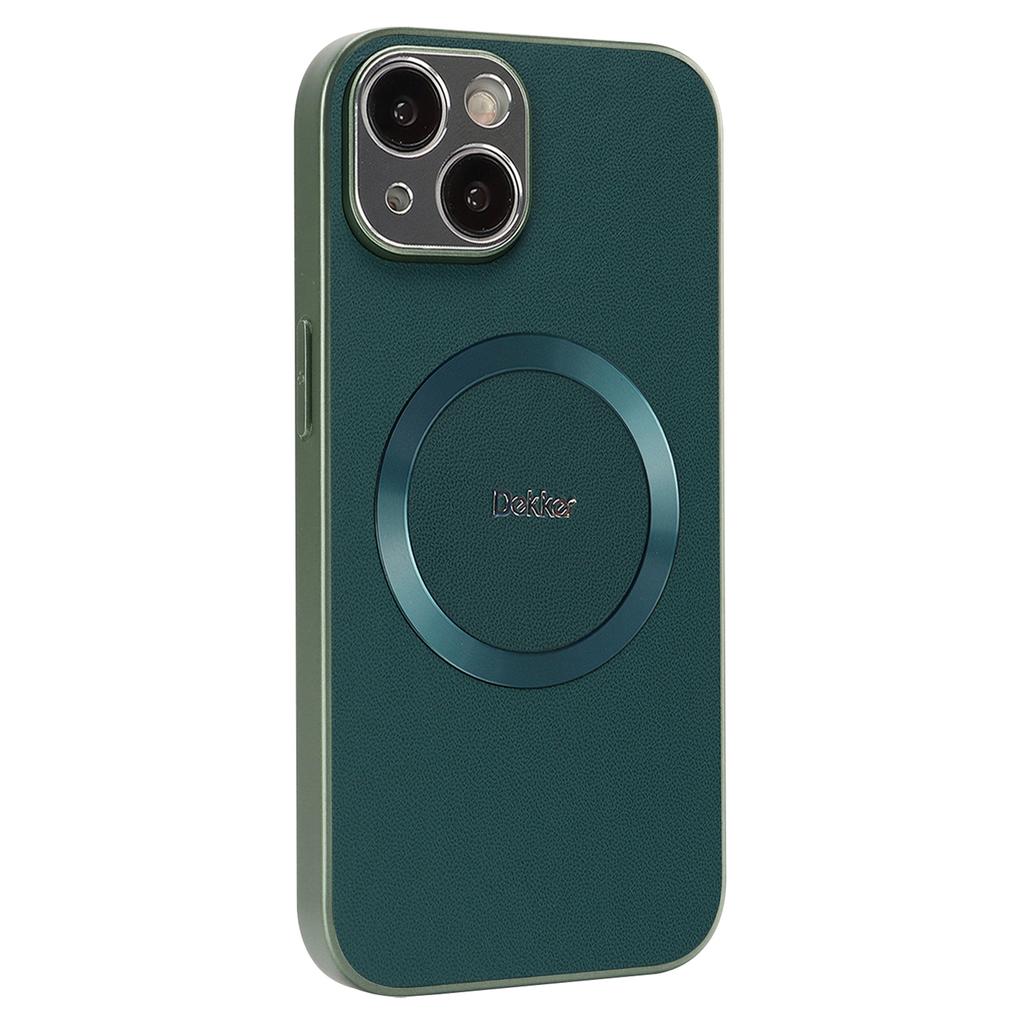 DEKKER For iPhone 15 Case Compatible with MagSafe PU+TPU Phone Back Cover