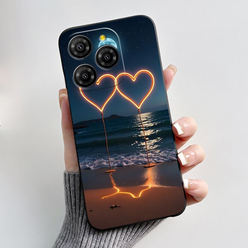 For Blackview Shark 9 5G Case Cute Funny Love Heart Rabbit Soft Silicone Protective Back Cover For Black View Shark 9 Phone Case