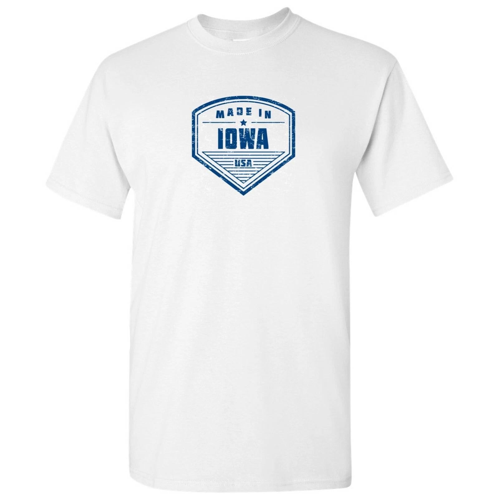 Made in Iowa Badge- Classic City Sports Team T-Shirt - White S