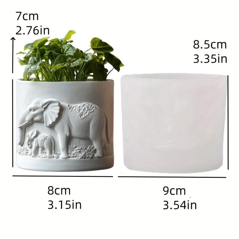 Yak Succulent Plant Flower Pot Resin Silicone Mold Sitting Cute Cow Storage Box Concrete Mould Cow Yak Candle Cup Gypsum Molds