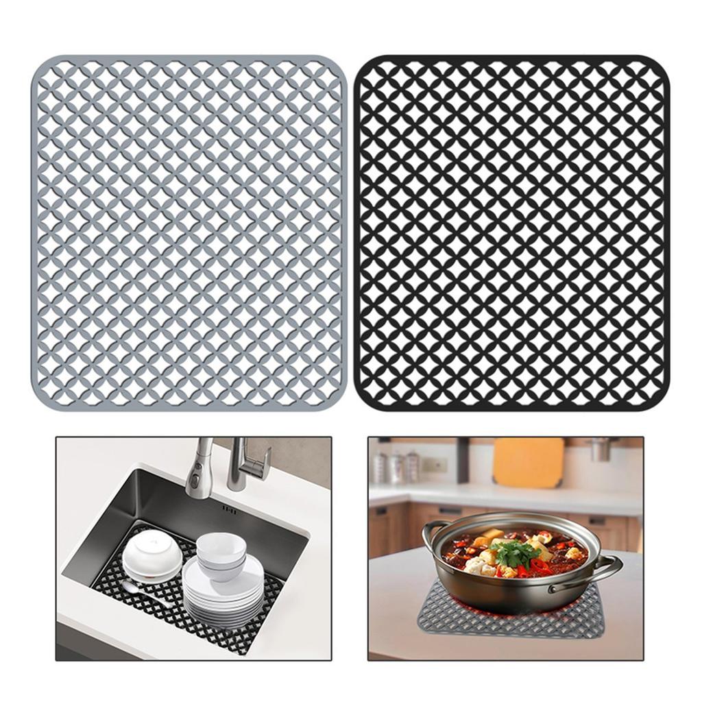 Sink Protectors for Kitchen Bottom,Silicone Sink Mat,Heat Non-Slip Dishwasher Suitable.Kitchen Accessories A