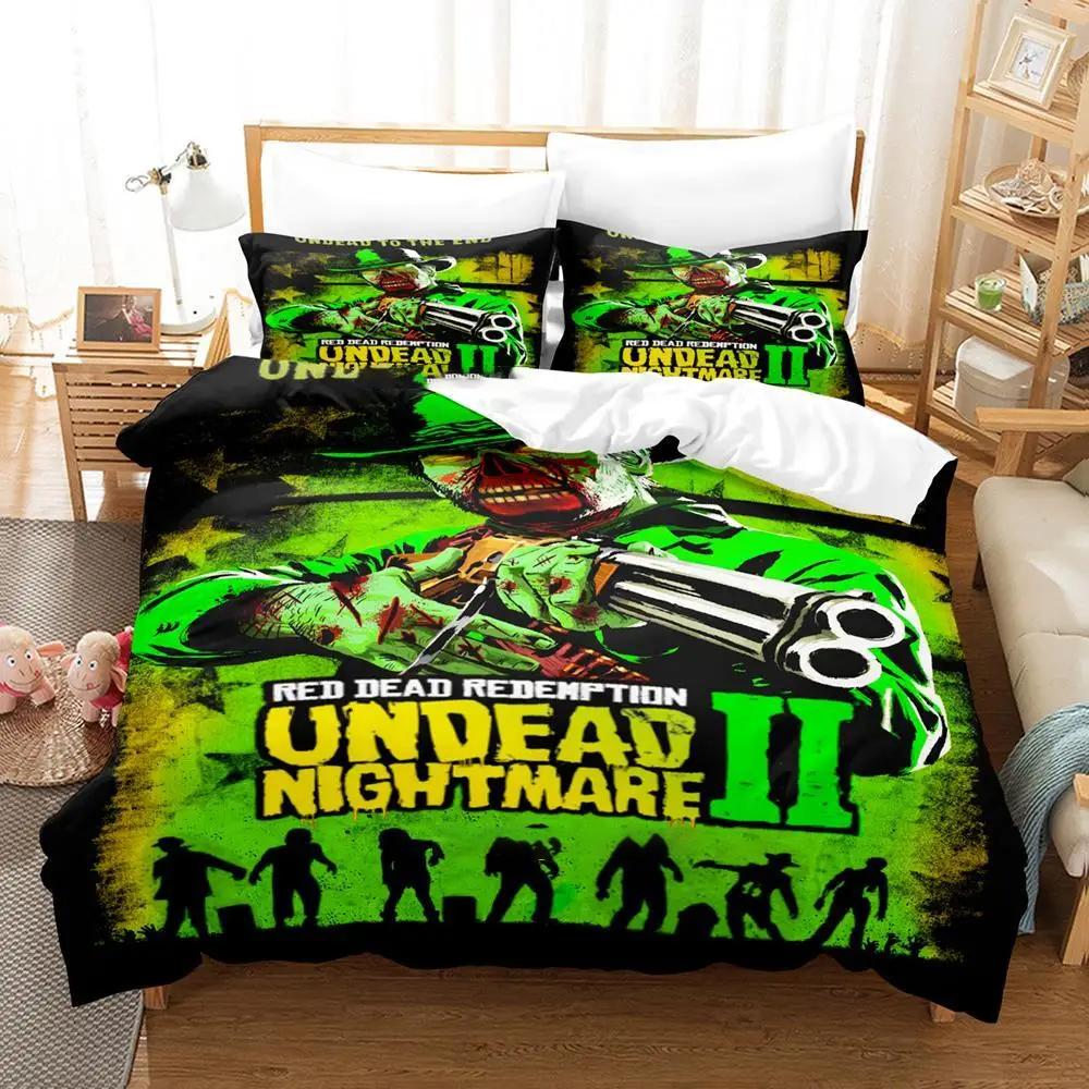 3D Print Game Red Dead Redemption 2_3pcs Bedding Sets Duvet Cover Set With Pillowcase Twin Full Queen King Bedclothes Bed Linen