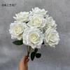 Artificial Rose Bouquet Flower 7 Heads Diamond Rose Bunch for Wedding Bridal Bouquet Party Hotel Home Table Floral Decor