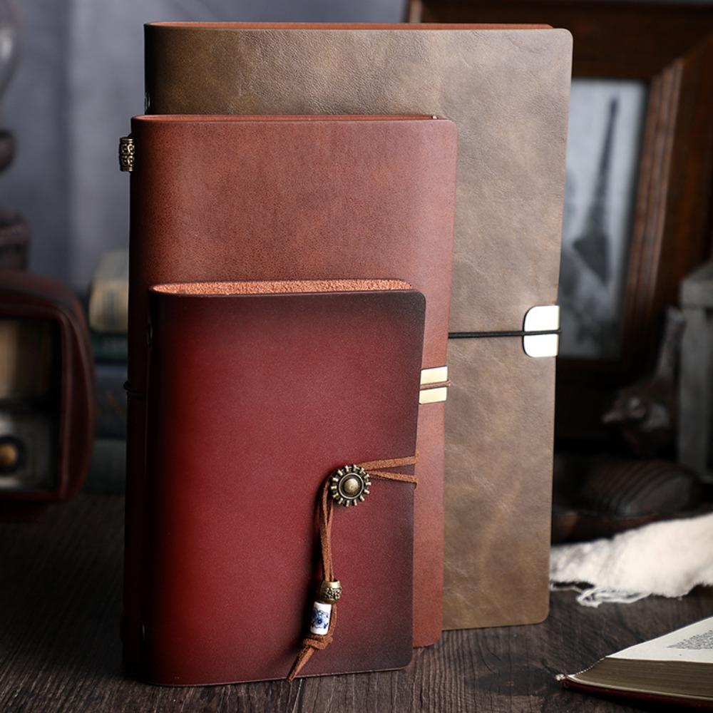 Portable Ledger Notepad Retro Journal Notepad Wrong Question Book Leather Binder Notebook  Travel