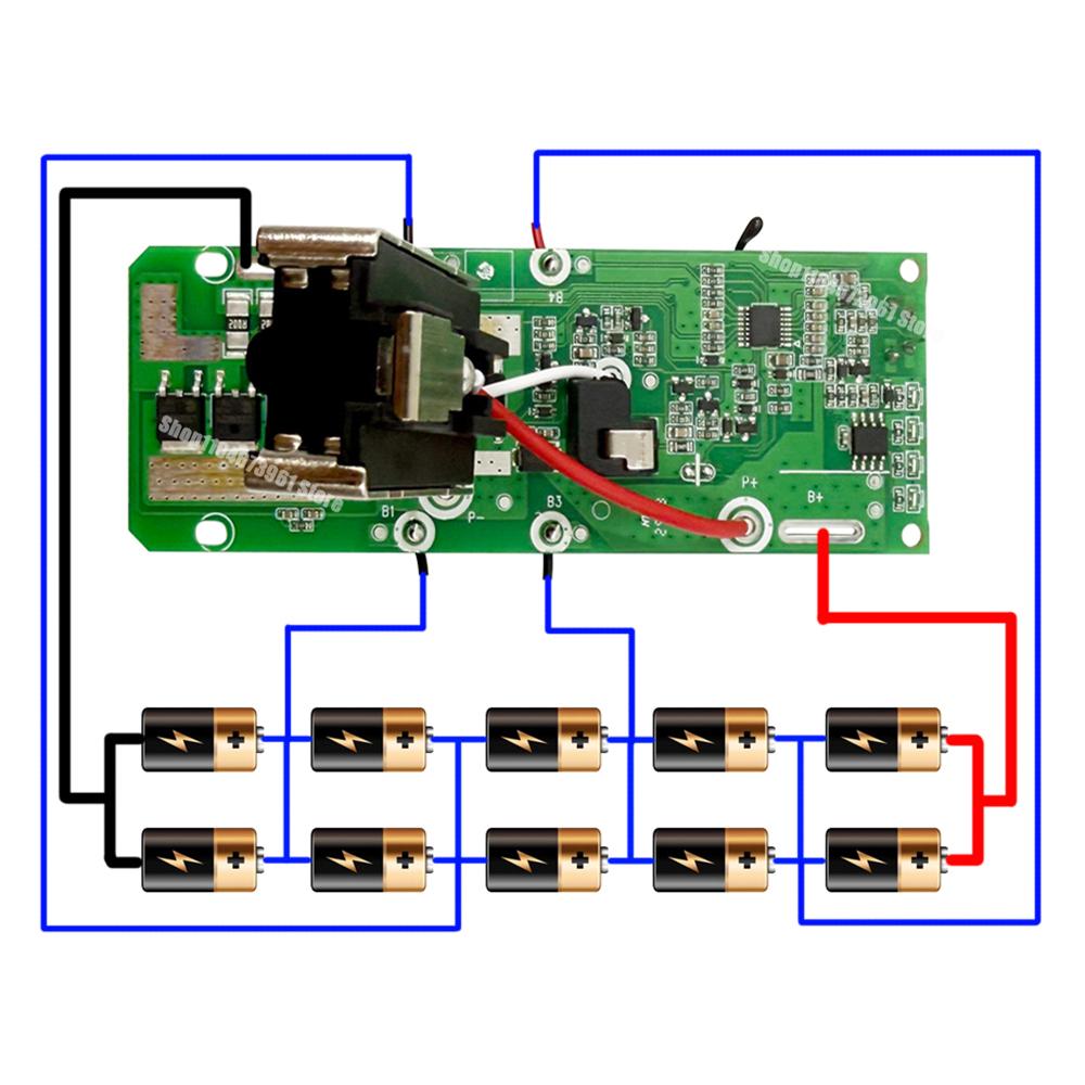 P108 Lithium Battery Parts PCBA BMS for Ryobi 18V Li-ion Battery Chip Charging Protection Circuit Board Control Motherboard