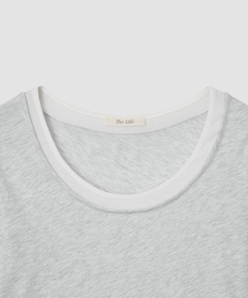 Deolil Double Layered Tee_Light Gray