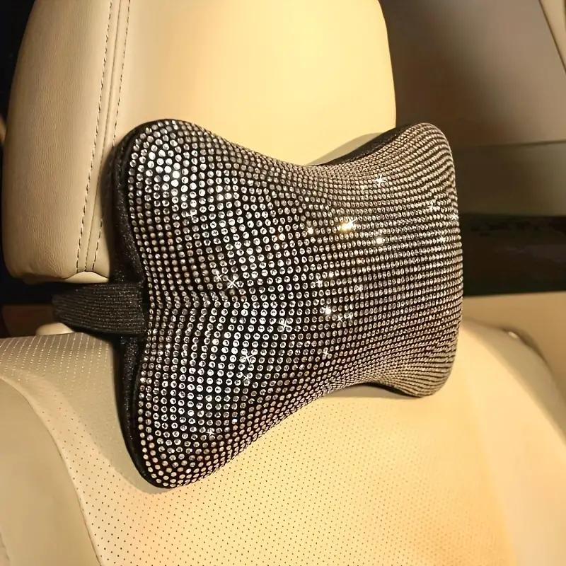 

Подушка для подголовника шеи автомобиля Diamond Crystal, подушка для шеи из пеноматериала с эффектом памяти, дышащая и поддерживающая шею, автомобильные аксессуары белый