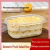 280ml Disposable Plastic Meal Box with Lid for Cake, Yogurt, Taro Balls, or Fruit Salad