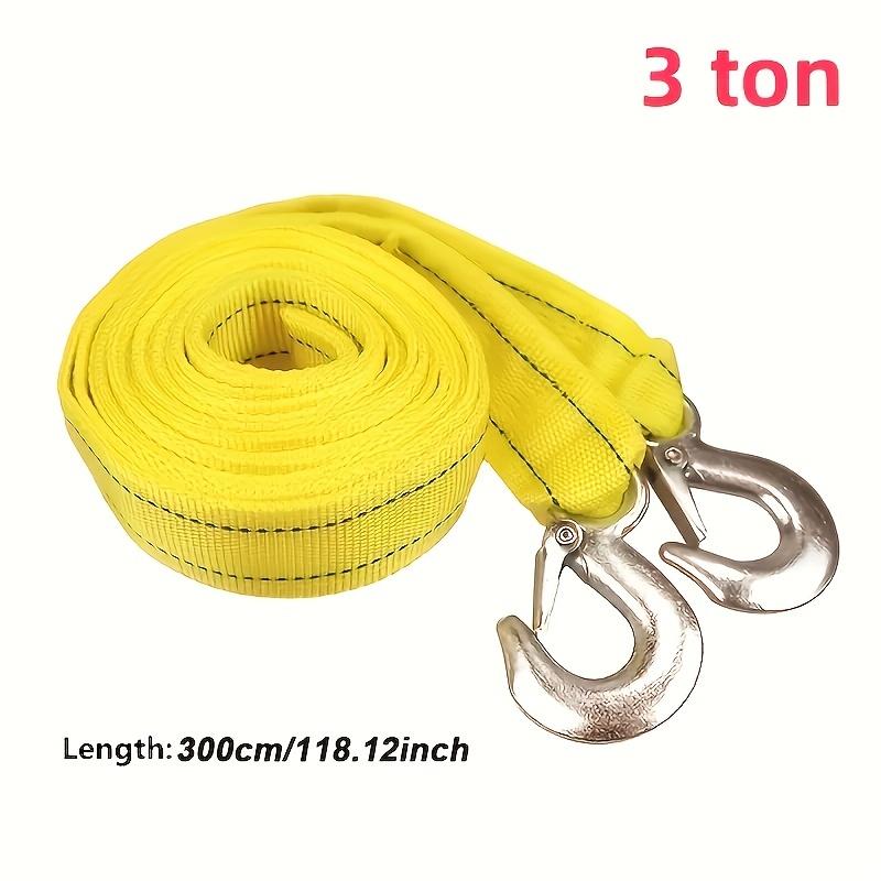 5M/8M Car Tow Cable Heavy Duty 5Ton/8Ton Trailer Rope Towing Pull Rope Strap Hooks Van Road Recovery Car Accessories Secure Lock