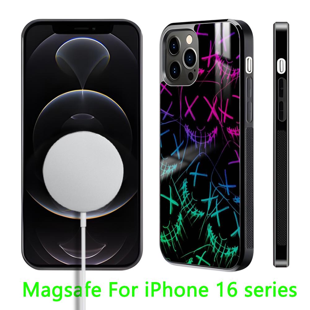 Fashion DJ M-Marshmello Phone Case For iPhone 16 15 14 13 Pro Max Plus Mini Magnetic Magsafe Wireless Charging Cover